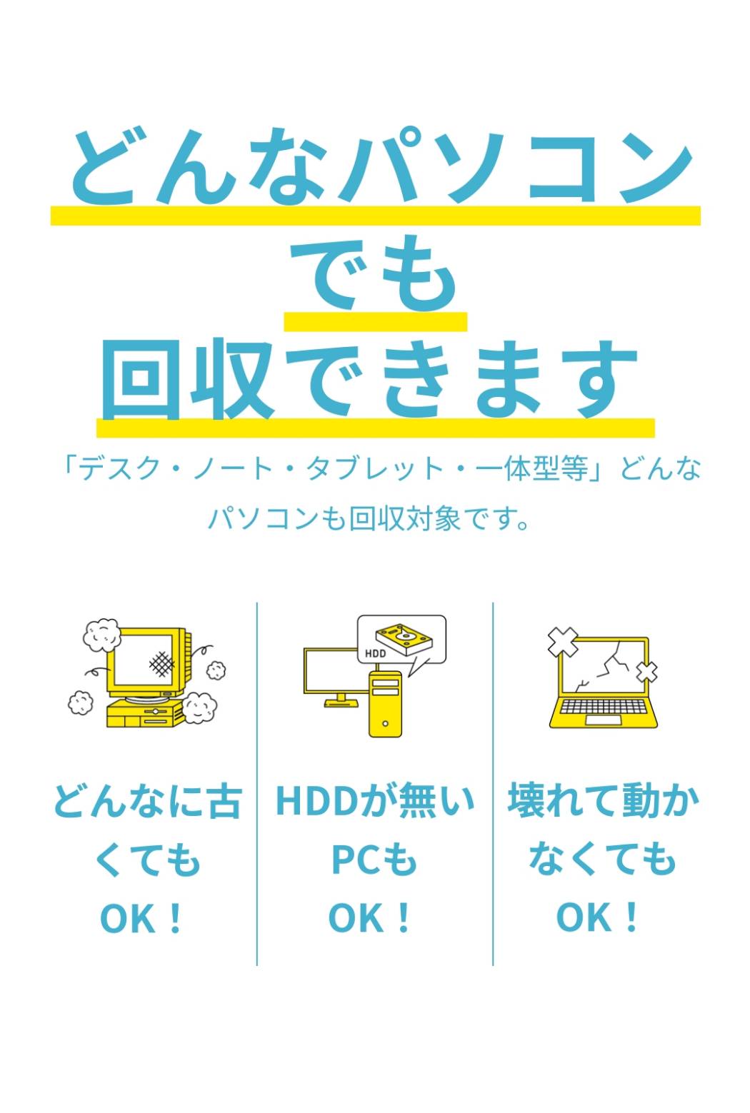 パソコン無料回収・処分・廃棄