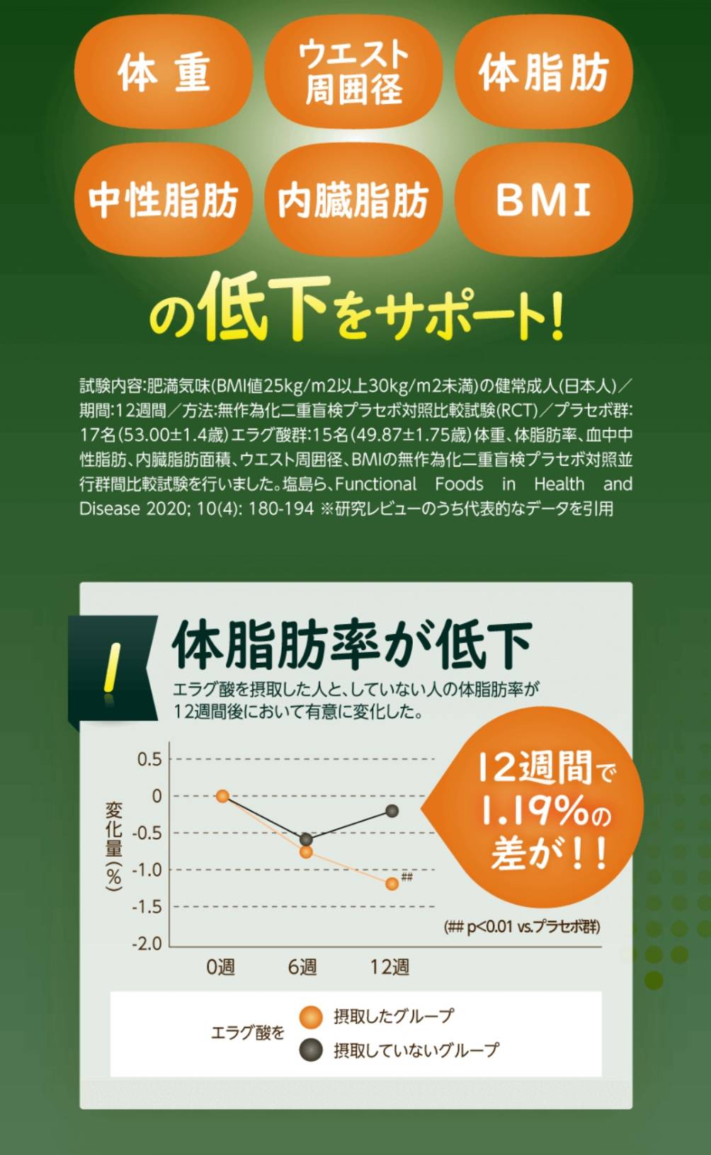 肥満気味な方をサポート