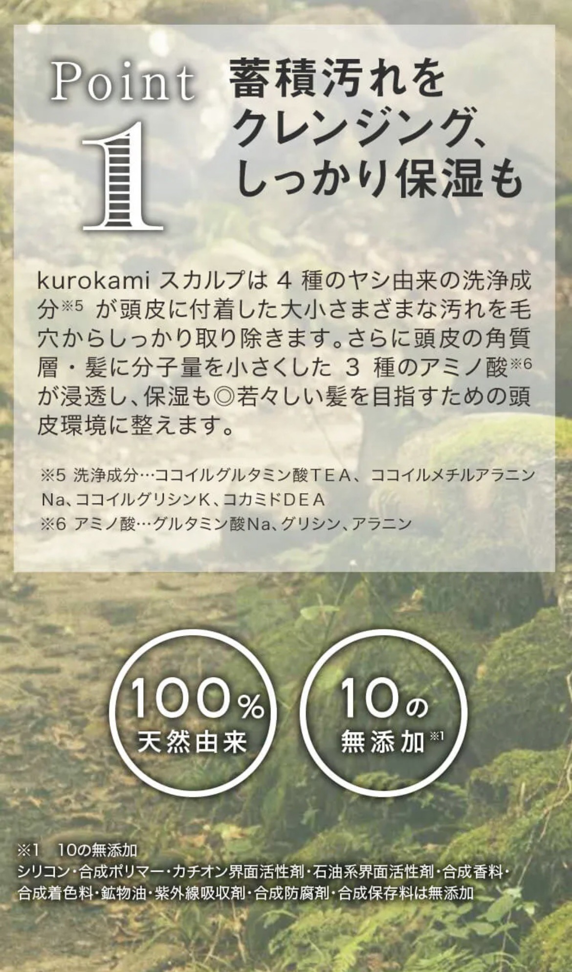 100％天然由来のケアシャンプー